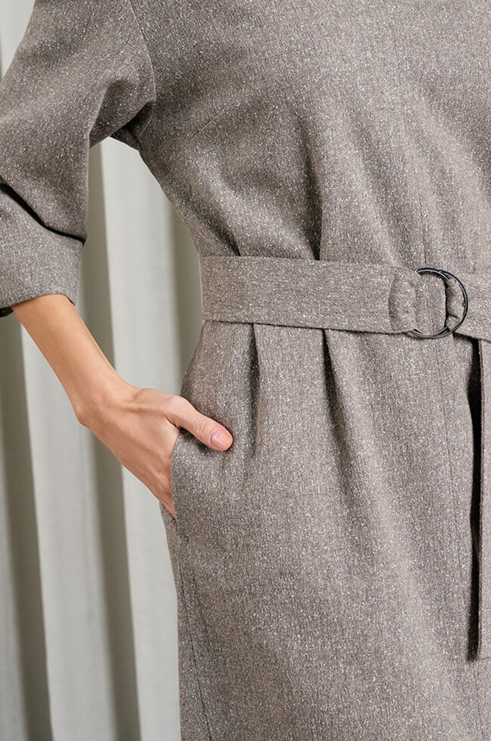 51512 Платье женское (пепельно-бежевый меланж)