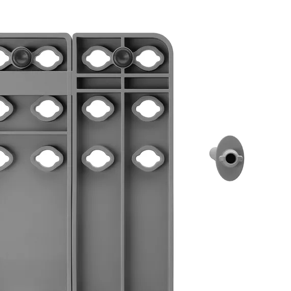 Органайзер для посуды и столовых приборов peggy, 20х55 см, серый