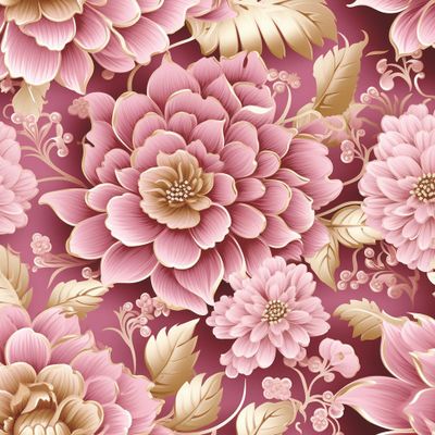 Цветы с золотыми листьями