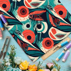 Ткань премиум флис эффектный графити