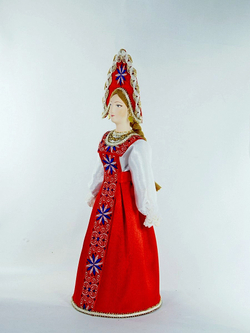 Кукла интерьерная Потешного промысла в  Девичьем русском праздничном костюме