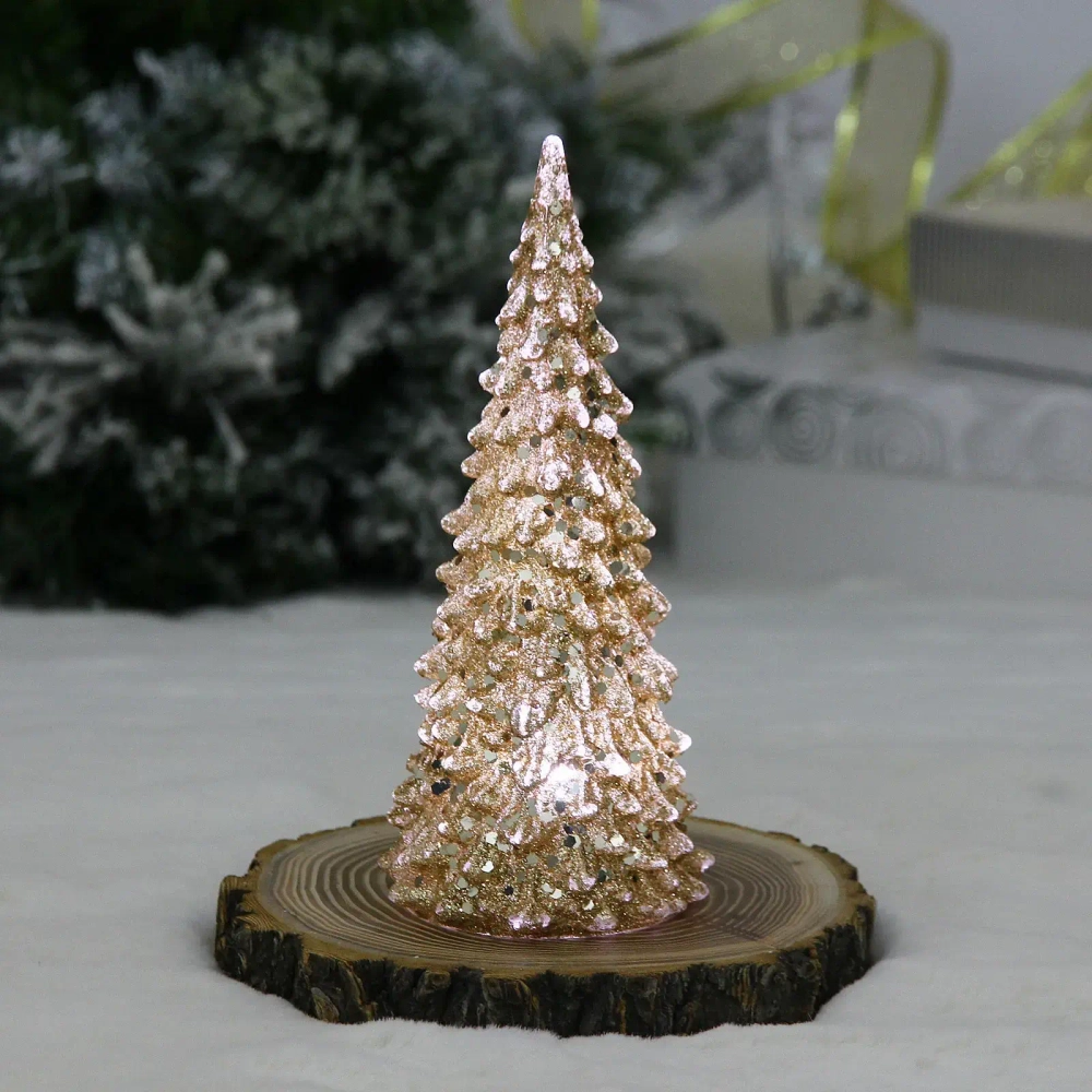 Сувенир с подсветкой «Волшебная красавица» 17 см, Золото (работает от батареек LR44*3)