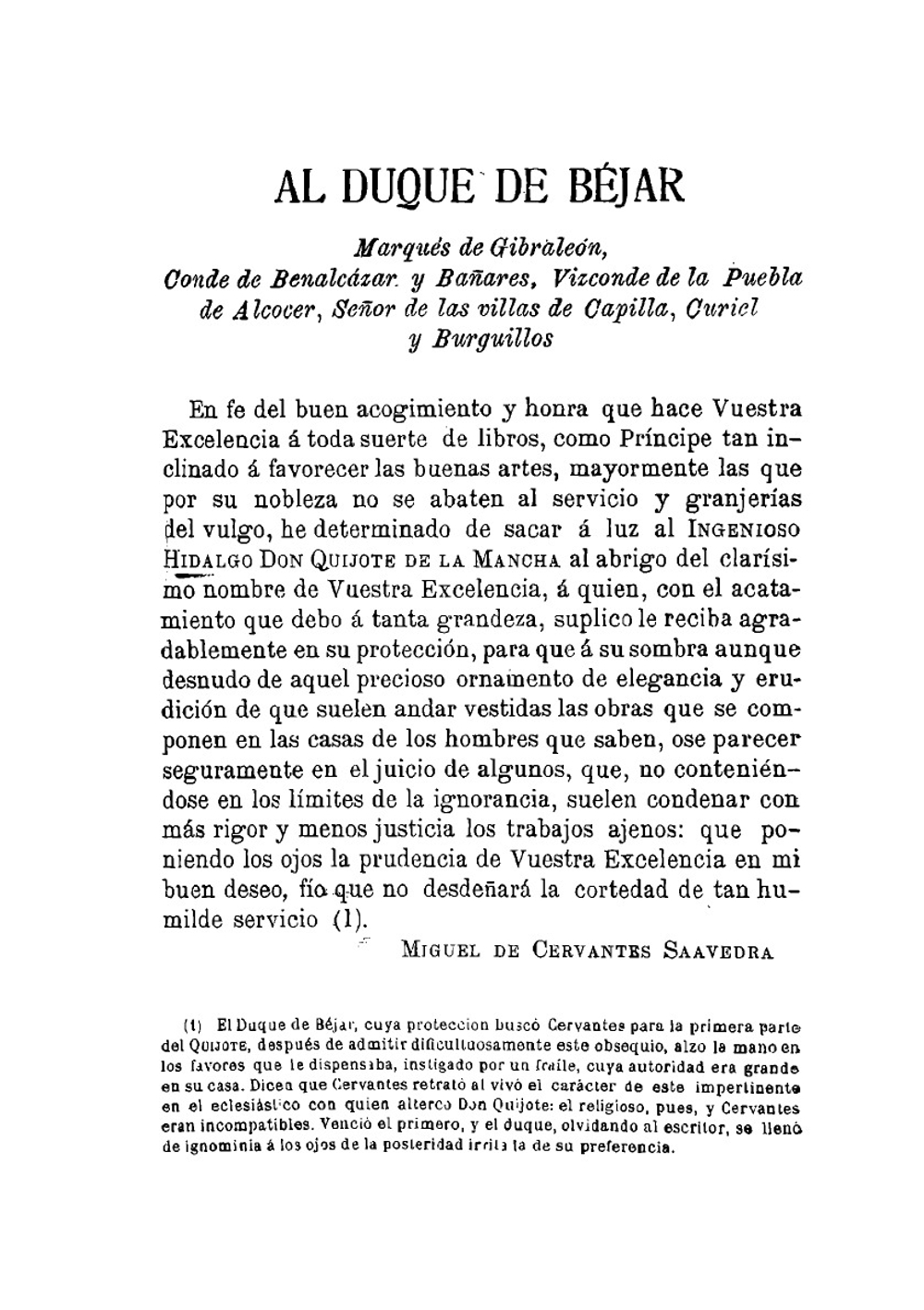 El ingenioso hidalgo Don Quijote de la Mancha. Tom 1 | Saavedra Miguel Cervantes