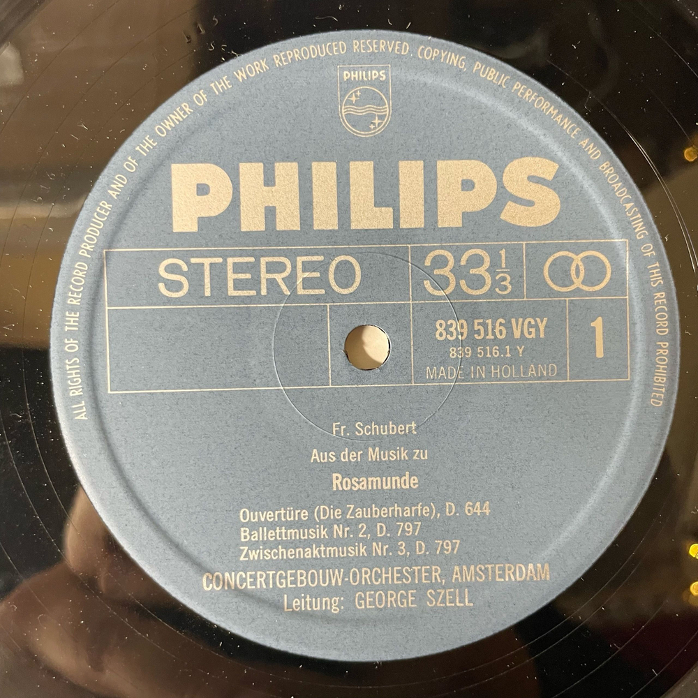 Винтажная виниловая пластинка LP Schubert Шуберт, Weber Rosamunde Розамунда, принцесса Кипра (Нидерланды 1975)