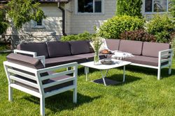 "Глория" модуль диванный левый, каркас из алюминия