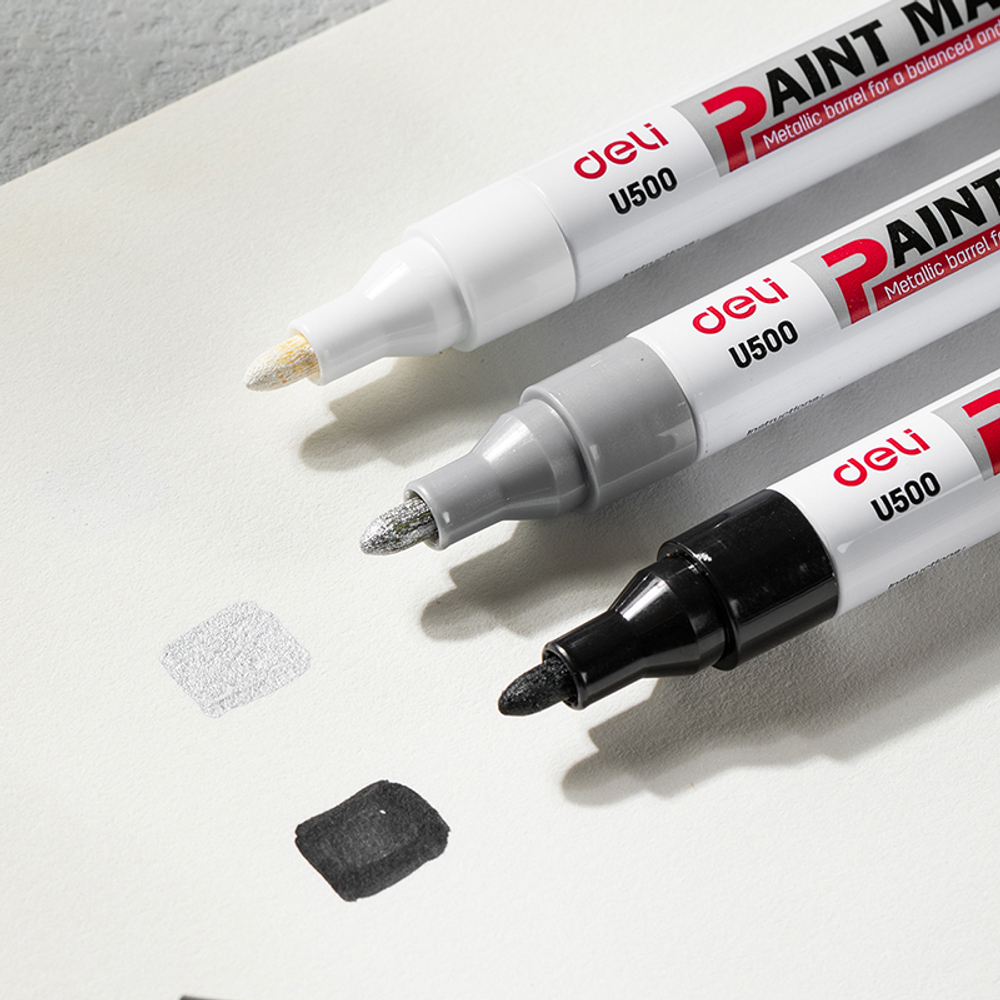 Маркер-краска DELI "Paint" U500, 2 мм, черный
