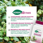 NaturesPlus, Herbal Actives, Gugulipid®, с замедленным высвобождением, 1000 мг, 30 таблеток