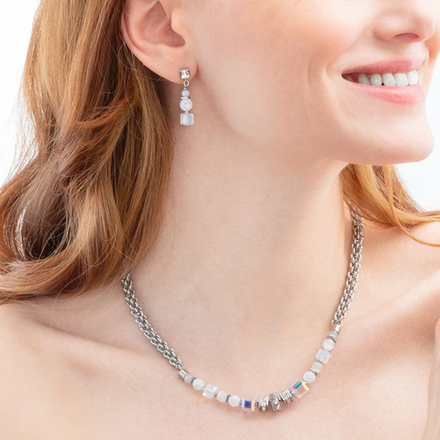Серьги Coeur de Lion White-Silver 3022/21-1417