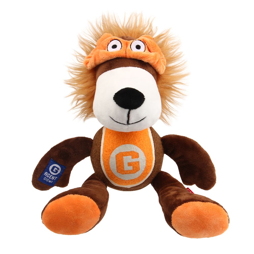 Gigwi AGENT GIGWI игрушка для собак лев с пищалкой 28 см