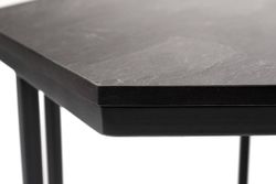 "Женева" интерьерный стол из HPL шестиугольный, D40, H55, цвет "серый гранит"