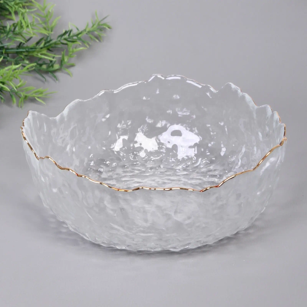 Салатник стеклянный «ICE CRYSTAL» 20см прозрачный