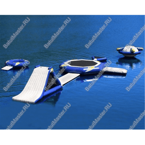 Надувной аквапарк на воде «Тихая Гавань» 15×7×3 м