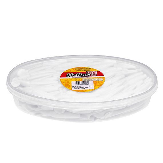 Виброхвост несъедоб. Guru 4,0&#39;/10,16 см White 100шт. (HS-30-001-N) Helios