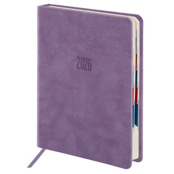 Ежедневник датированный 2026 B6 125х173 мм GALANT "Vivid" под кожу сиреневый (117412)