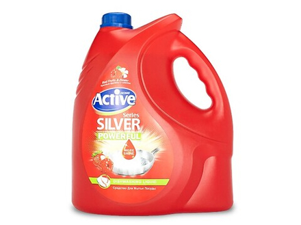 ACTIVE ИРАН / Гель для мытья посуды "Клубника и малина", 3500 мл х 4
