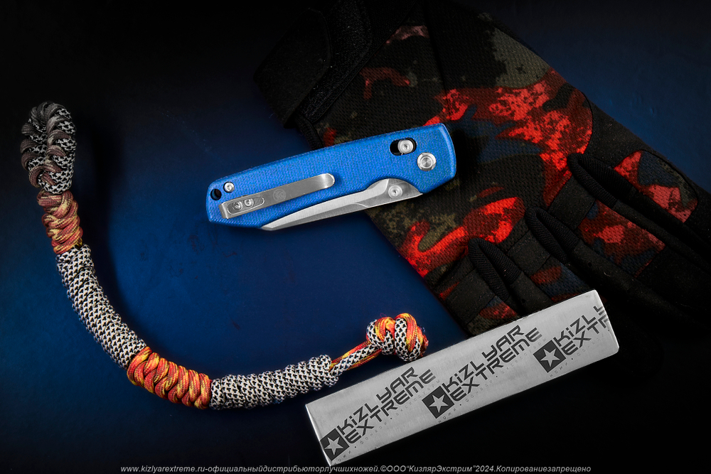 Нож Vosteed Raccoon CB сталь 14C28N Satin рукоять Blue Micarta