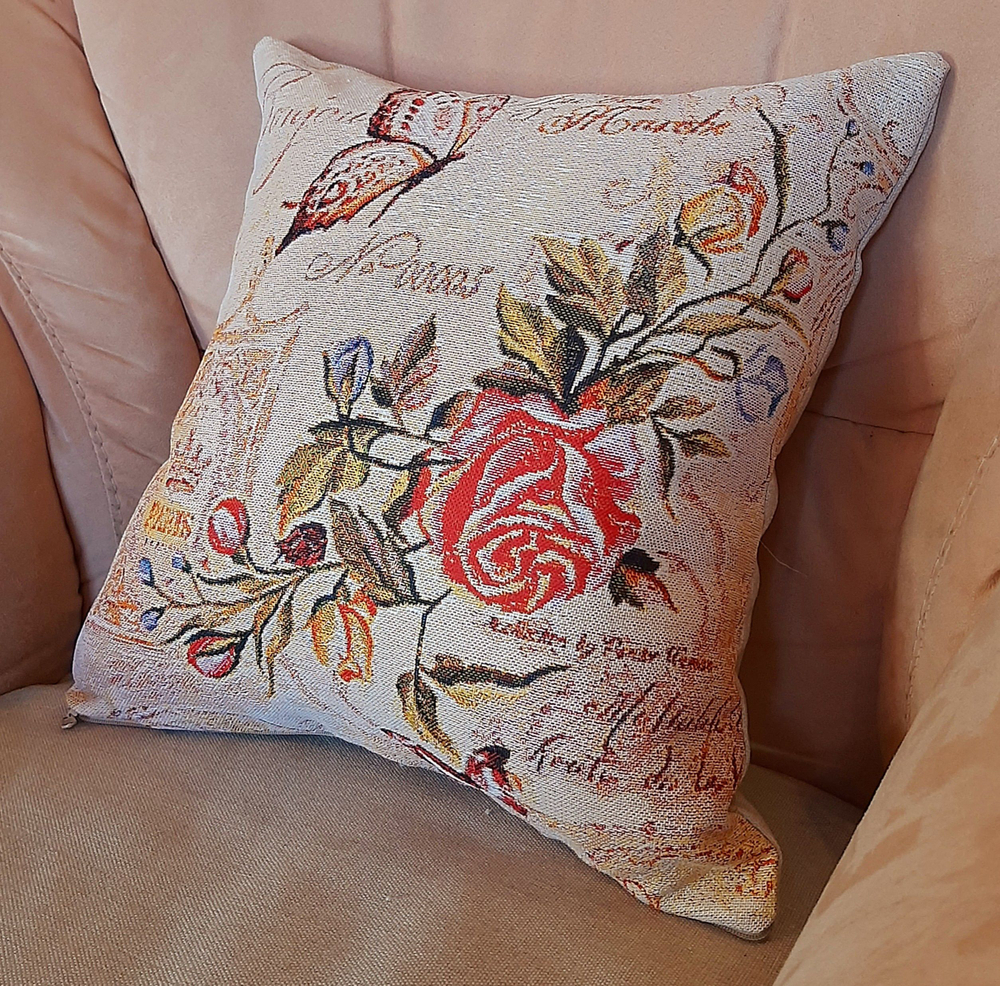Декоративный гобеленовый чехол для интерьерной подушки Винтаж 38*38