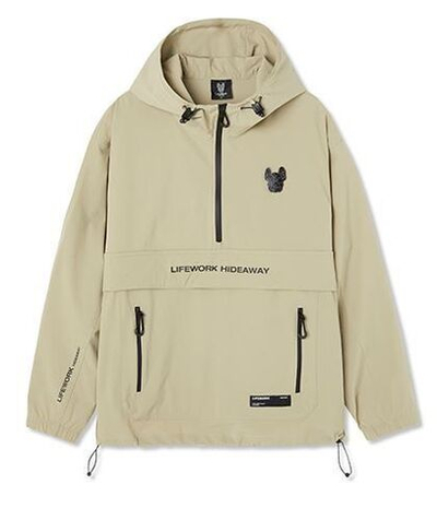 Нейлоновый анорак с капюшоном