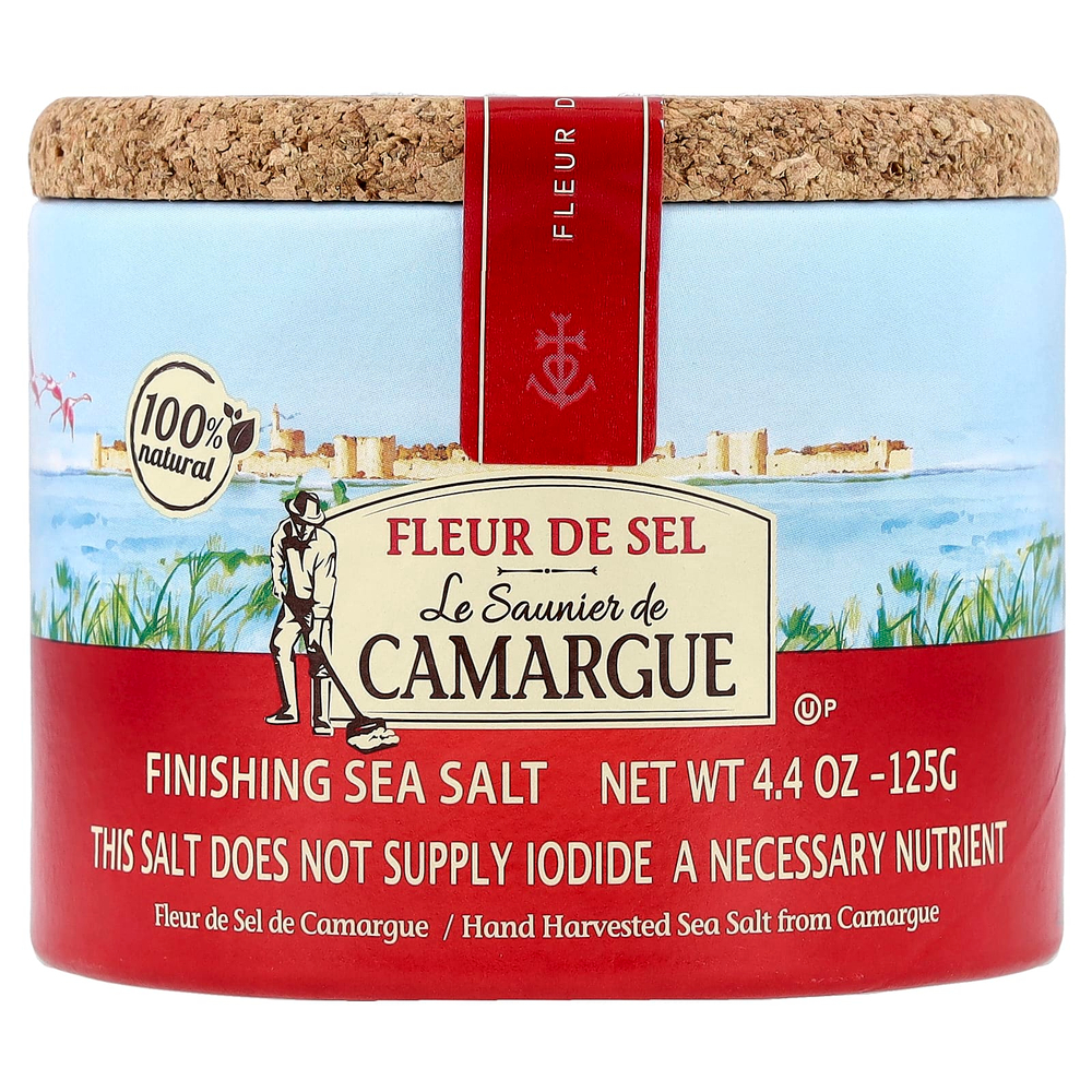 Le Saunier de Camargue, Fleur de Sel, морская соль для финиша, 125 г (4,4 унции)