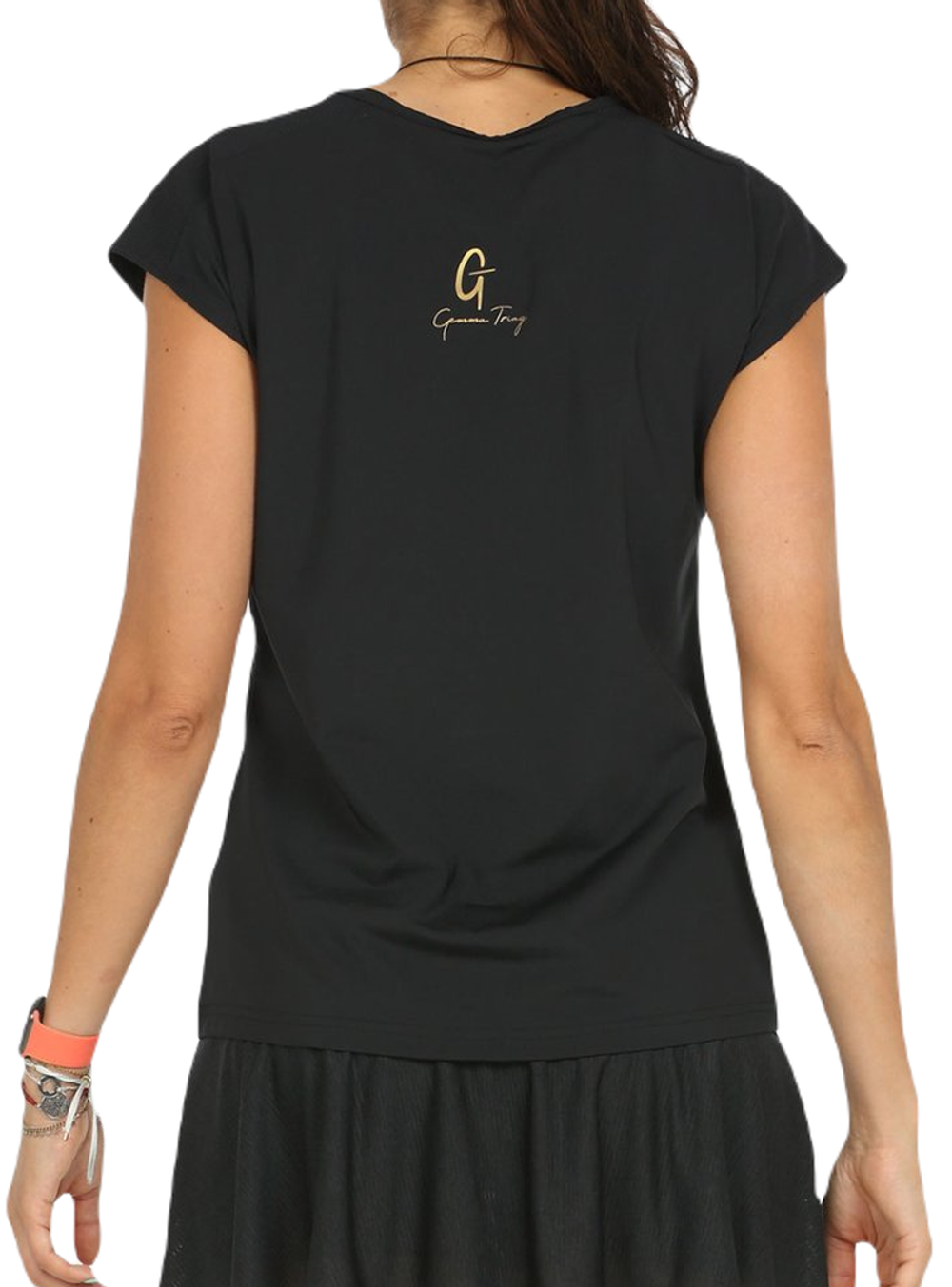 Женская теннисная футболка Bullpadel Yodar - черный