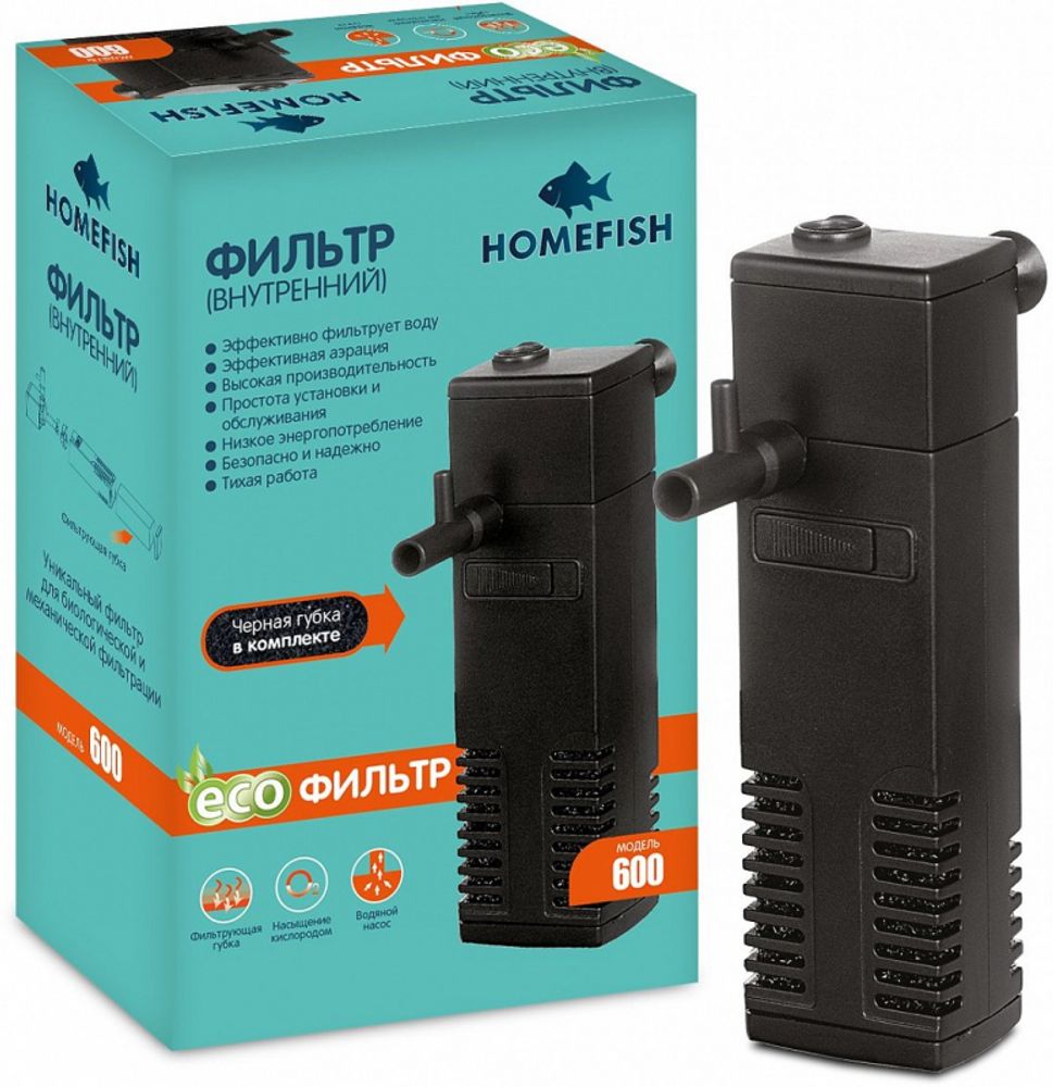 HOMEFISH фильтр для аквариума 600 4 Вт, 300 л/ч, 60 л