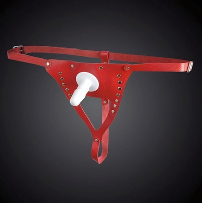 Красные трусики со штырьком (Размер: S-M-L) (Цвет: красный)