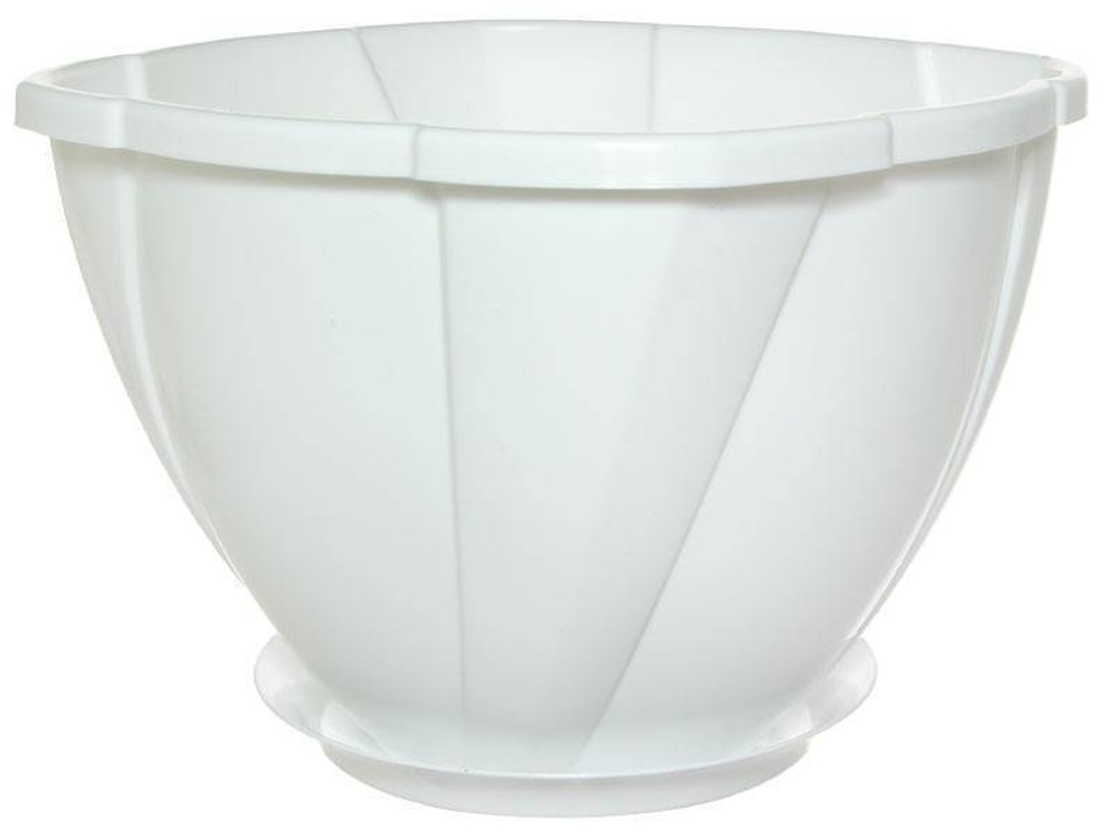 Кашпо Gloria 6л 30см с поддоном, снежно-белый