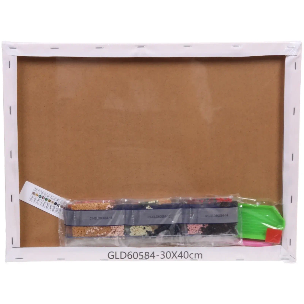 Алмазная мозаика на подрамнике с полным заполнением «МИР ЯРКИХ КРАСОК», Богородица Семистрельная, 30*40см