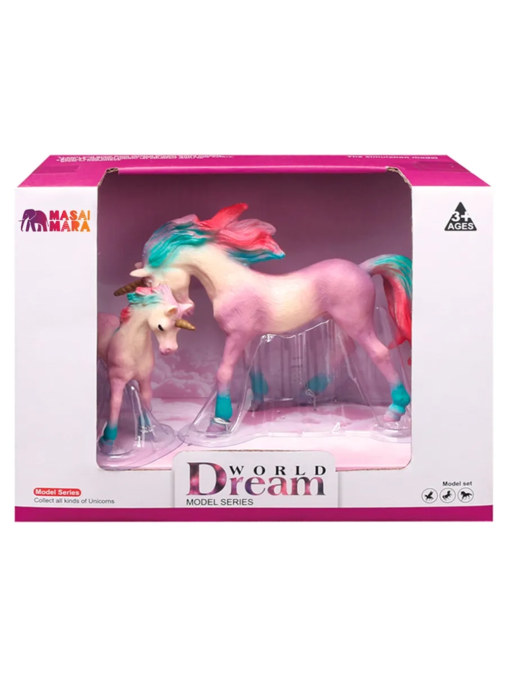 Набор фигурок животных Мир фэнтези Семья сиреневых единорогов 2 шт