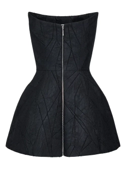 Платье корсет с баской из жатки