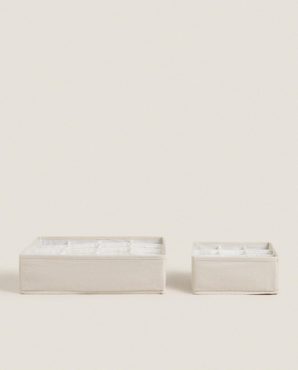 Коробка для хранения Zara Home, хлопок, бежевый, 7294/099