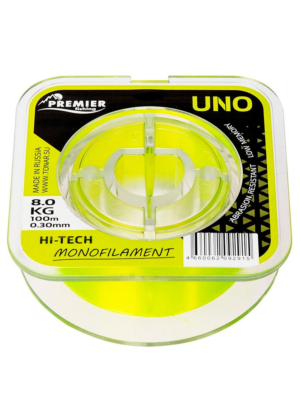Леска для рыбалки Premier Fishing UNO F.Yellow Nylon 0,18mm/100m (PR-U-Y-018-100)