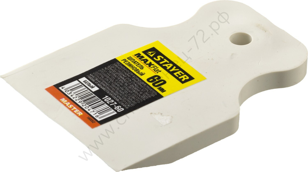 STAYER MaxFlat 60 мм, для затирки швов эластичный, белый, резиновый, Шпатель, MASTER (1027-60)
