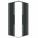 Душевой уголок Grossman Galaxy 300.K33.01.8080.21.10 80x80 стекло тонированное/профиль черный матовый