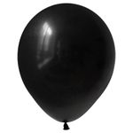 Шар (12"/30 см) Черный (Black), Пастель 100 шт.