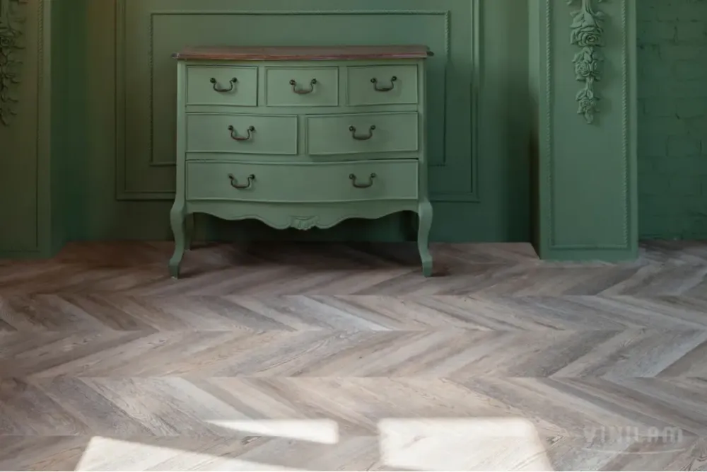 Vinilam Parquet Chevron Glue Шеврон Шампань, 2,86 м²