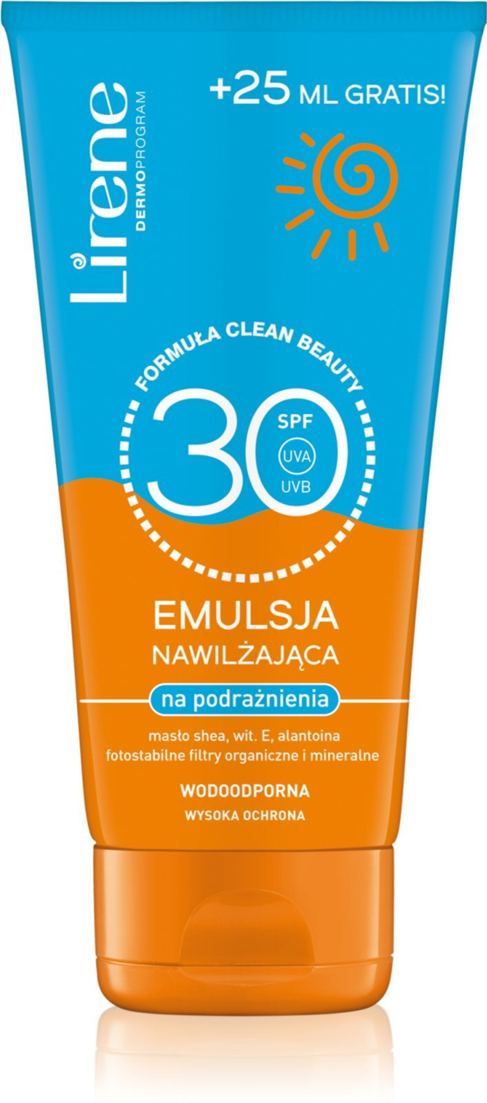 Lirene Sun - увлажняющий защитный крем SPF 30 /   175  ml  / GTIN 5900717015456