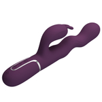 Фиолетовый вибратор-кролик 24,9см с волновыми движениями Pretty Love Waving & Vibrating Rabbit Laursen Dark Purple BW-500089-1
