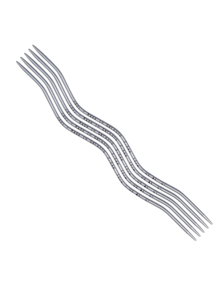 Спицы чулочные эргономичные addiCraSy Snake Lace, алюминиевые, 15 см