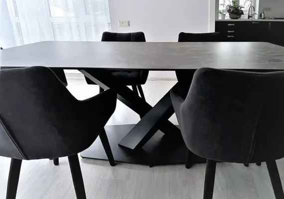 Стол Stratos, 200х90 см, серый керамогранит