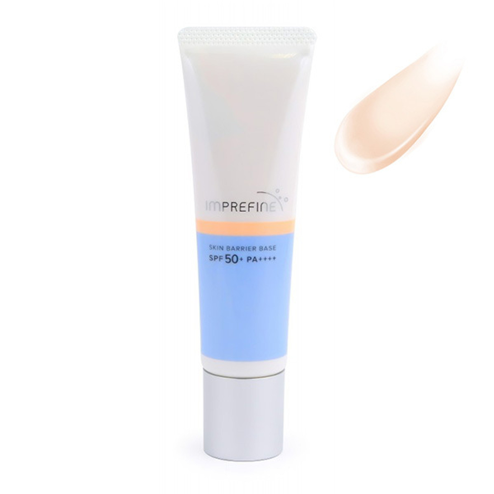 Защитная база-корректор под макияж SPF50 тон 01 Телесный бежевый Sana Imprefine Skin Barrier Base