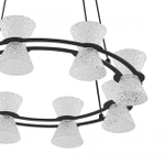 8341/28L LEDIO LN26 228 черный/прозрачный металл/акрил Люстра подвесная LED 28W 3000K 220V VINORA