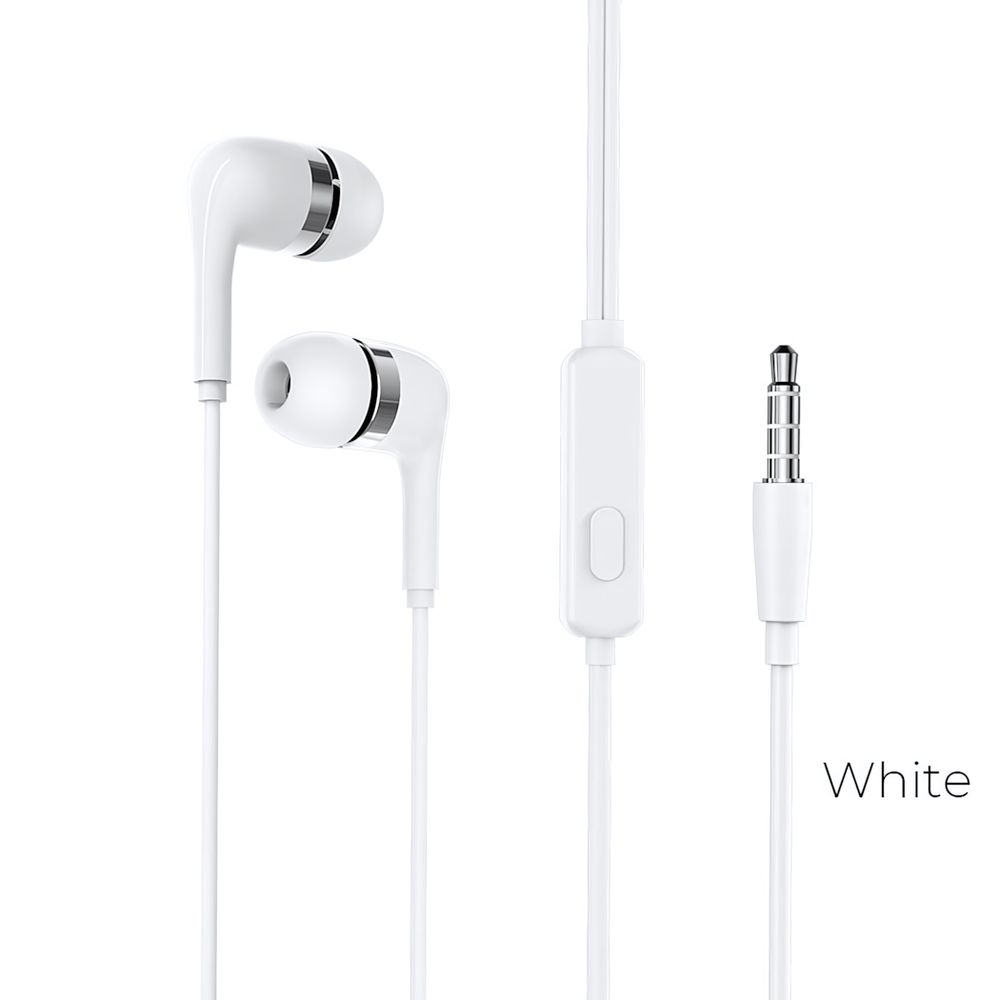 Гарнитура Borofone M39, вакуумные, разъем Jack, кабель 1.2 м White