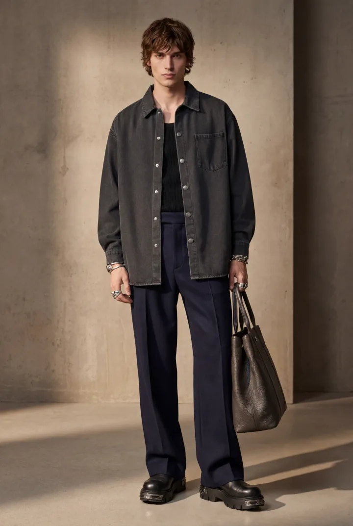 Мужская джинсовая рубашка «MOL»