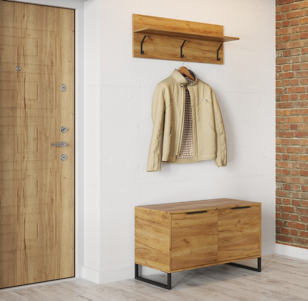 Прихожая Лофт дуб крафт золотой