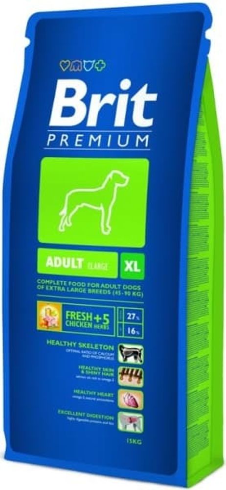Brit Premium Dog Adult XL 15кг (д/очень крупных пород от 1-7 лет) сухой д/собак
