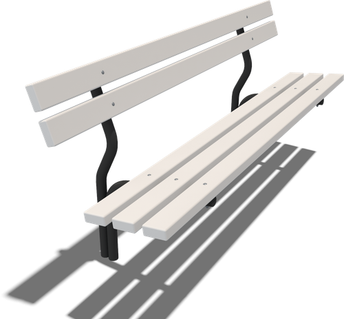 Диван парковый Хельсинки, длина 1,9 м, цвет белый