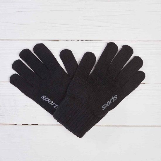 Перчатки спортивные, одинарные (чёрн)