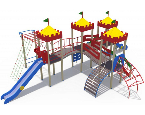 Детский игровой комплекс Империя Замок 4 с лазом ДИО 02043