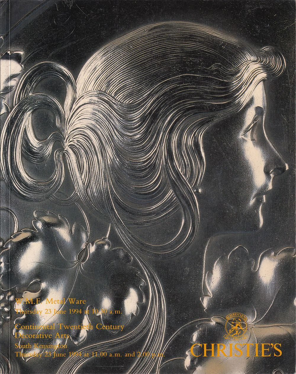 Каталог аукциона Christie's, Лондон, Металлические изделия W. M. F., европейское декоративно-прикладное искусство ХХ века от 23 июня 1994 года